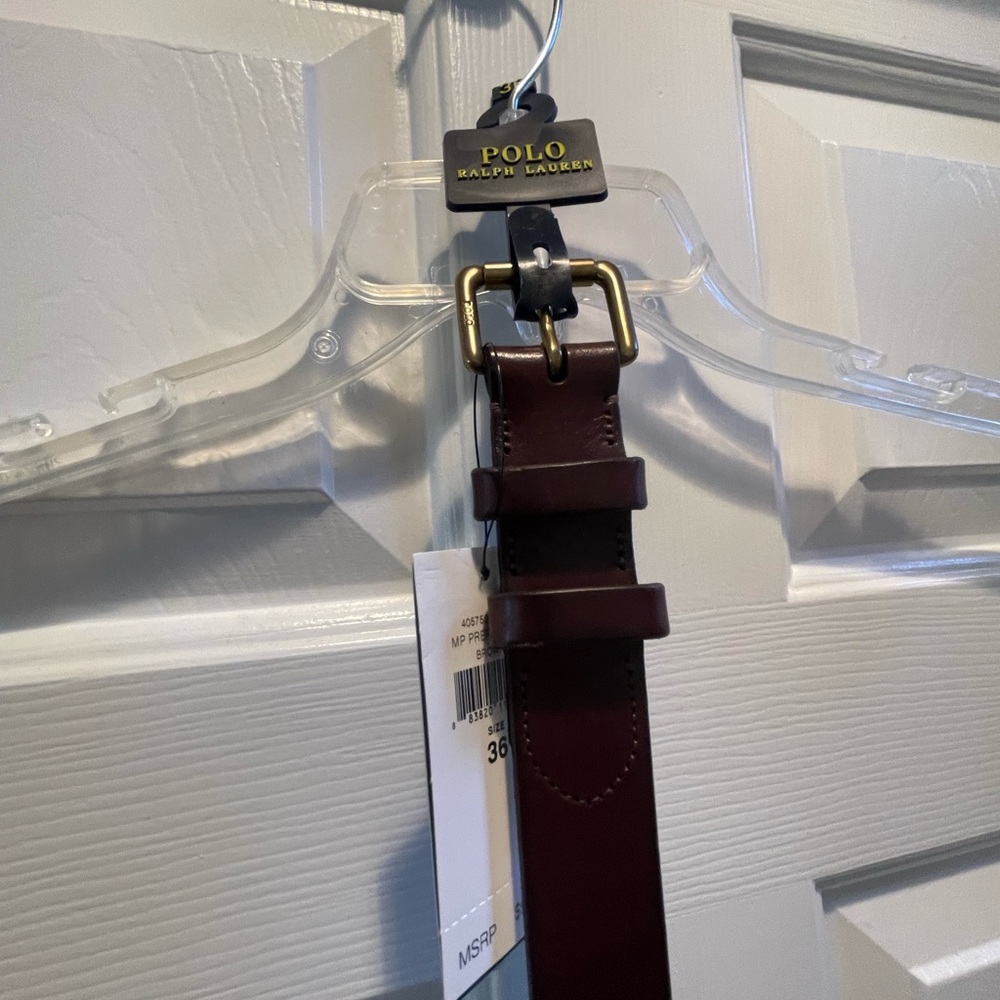 Ralph Lauren leather belt brown 36